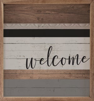 Brown Striped Welcome